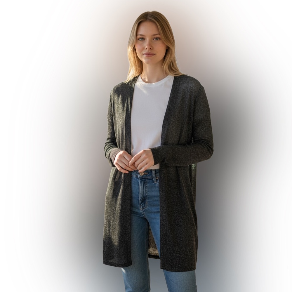 Alfani Black Open-Front Cardigan
